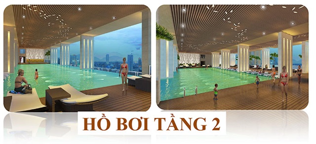 Hồ bơi nội khu căn hộ chuyển nhượng Botanica Tân Bình Hồ bơi nội khu căn hộ chuyển nhượng Botanica Tân Bình