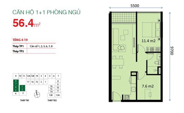 chuyen nhuong can ho Botanica Tan Binh 1PN