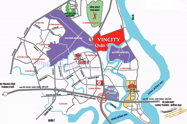 vị trí dự án Vincity Quận 9 - Giá bán căn hộ Vincity Quận 9