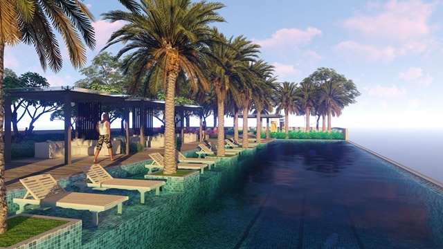 Hồ bơi dự dự án River Panorama q7