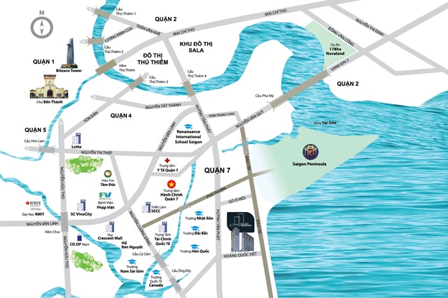 Vị trí để biết đi đường nào đến dự án Saigon Panorama q7