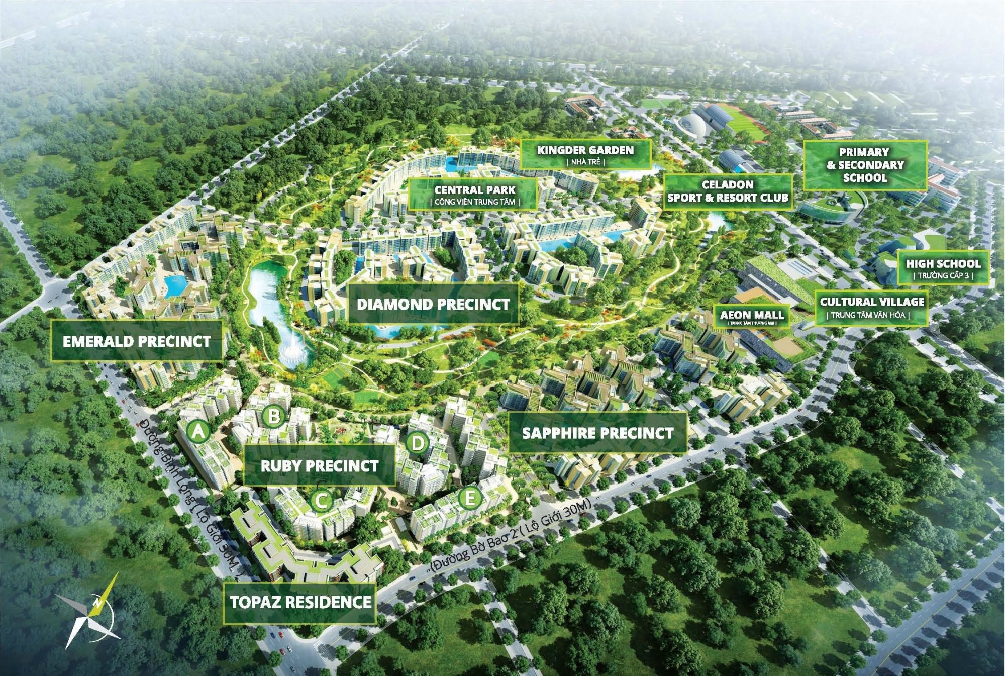 Căn hộ Emerald Precinct nằm trong khu đô thị Celadon City tọa lạc số 88 đường N1, P.Sơn Kỳ, Q.Tân Phú, TP.HCM