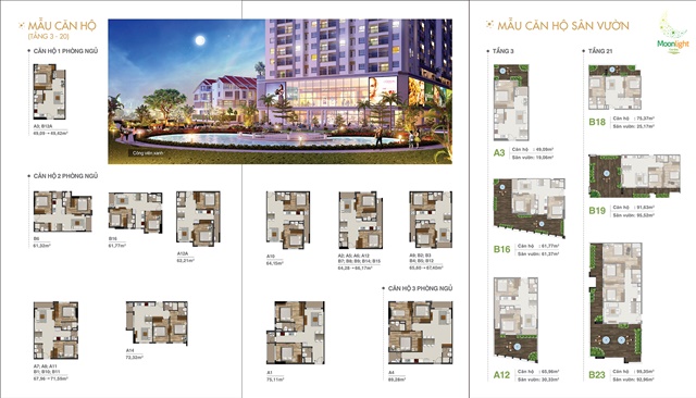 Mặt bằng căn hộ Moonlight Garden