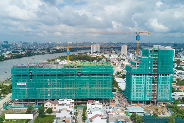 tiến độ thực tế cho thuê shophouse opal riverside