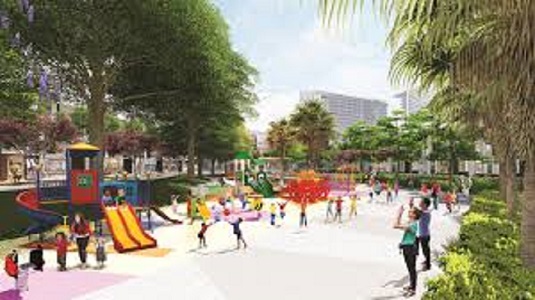 Giá bán đất nền mega city Bình Dương - Phối cảnh công viên Mega Park