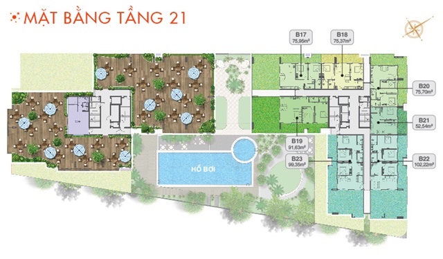 Mặt bằng tầng 21 