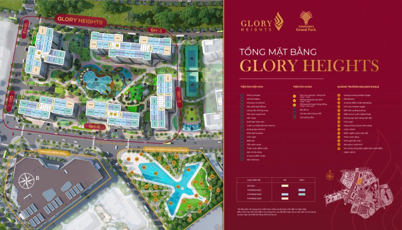 Mặt bằng tổng thể dự án Glory Heights