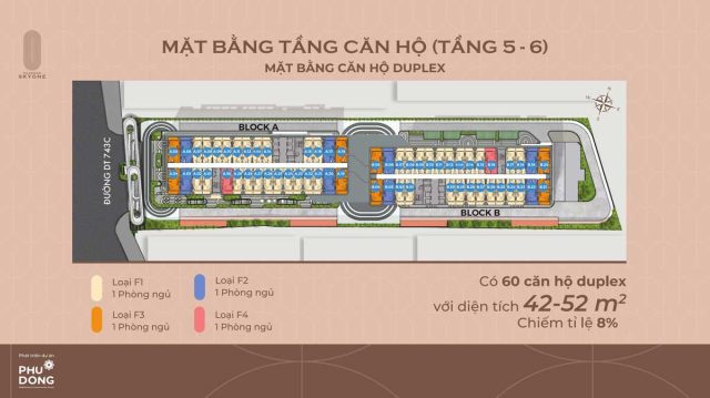 Mặt Bằng Căn Hộ Duplex 