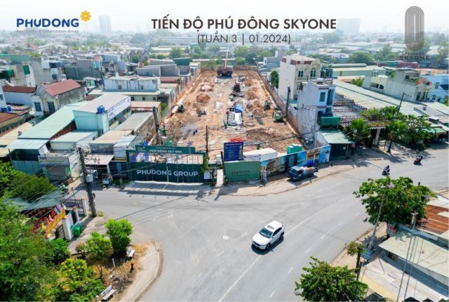 Tiến độ thi công dự án phú đông sky one