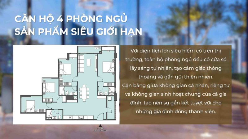 Căn hộ 4 phòng ngủ