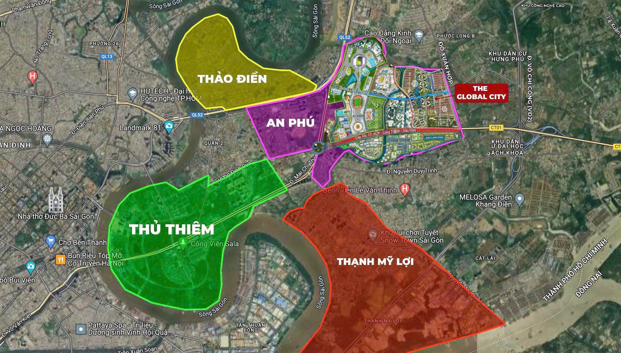 Thông Tin vị trí Dự án The Global City