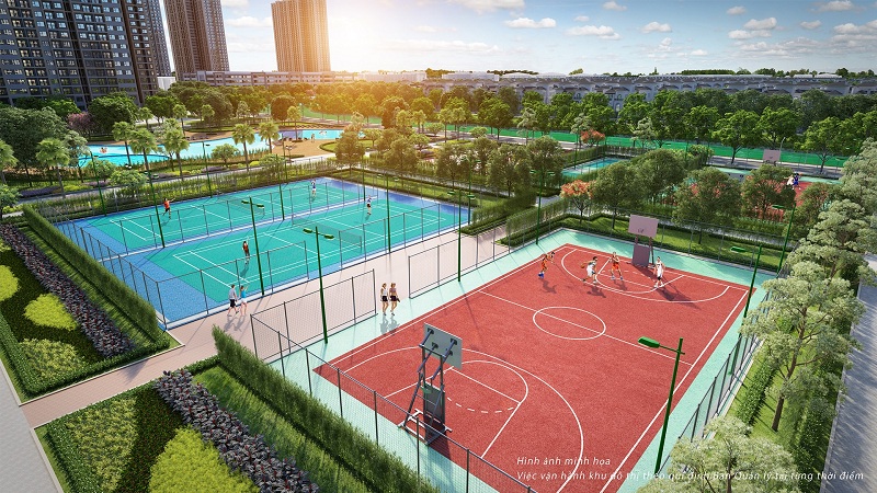Sân cầu lông và bóng rổ Vinhomes Green Paradise